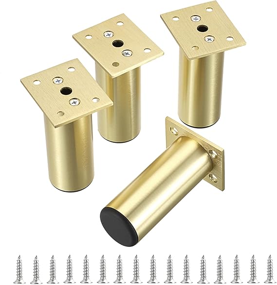 Bettfüße - Sonderwunsch - Metallfüße gold - 10 cm